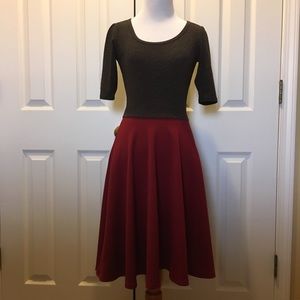 Nicole dress by Lularoe. Cute color block.
